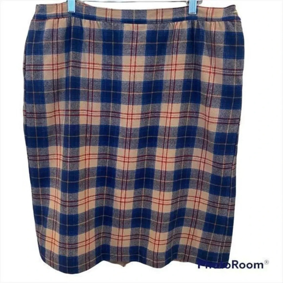 Vintage Pendleton 70’s Authentic Cailean Tartan Wool Skirt Size 16 - Picture 1 of 8